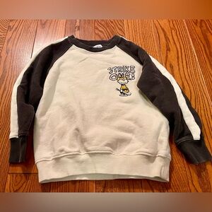Zara Kids Peanuts Embroidered Sweatshirt size 6